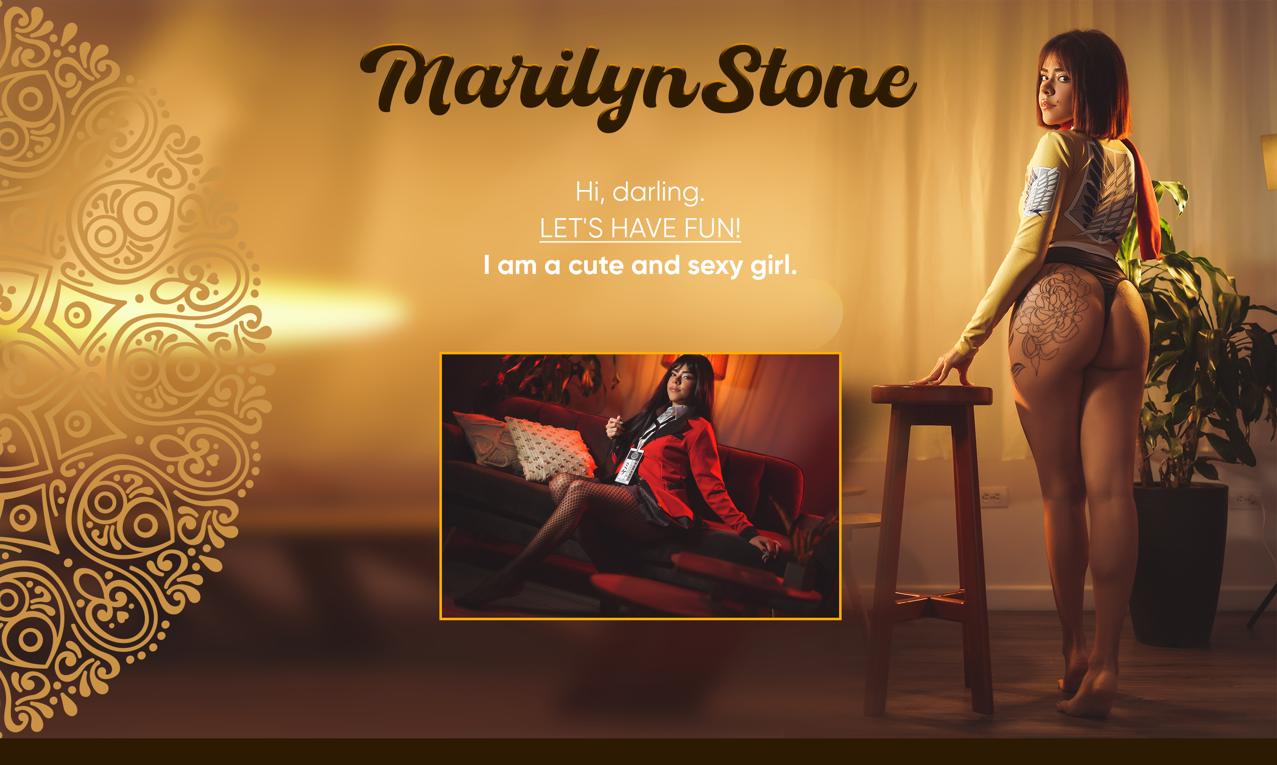 MarilynStone Hi sweetie. Let's have fun! Welcome to my page. All wishes come true in my room image: 1