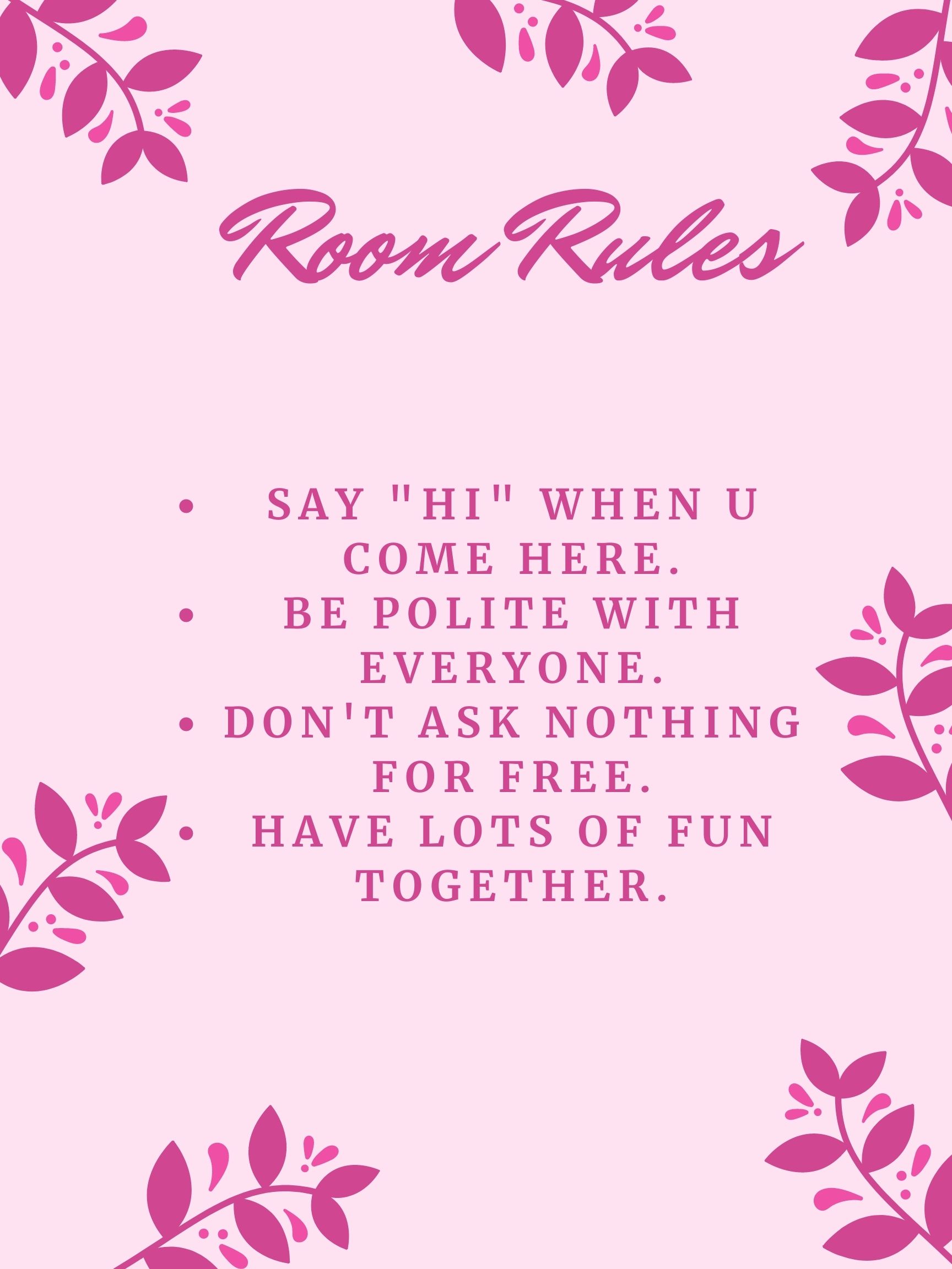 BlackSophie Room Rules image: 1