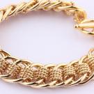 a gold bracelet