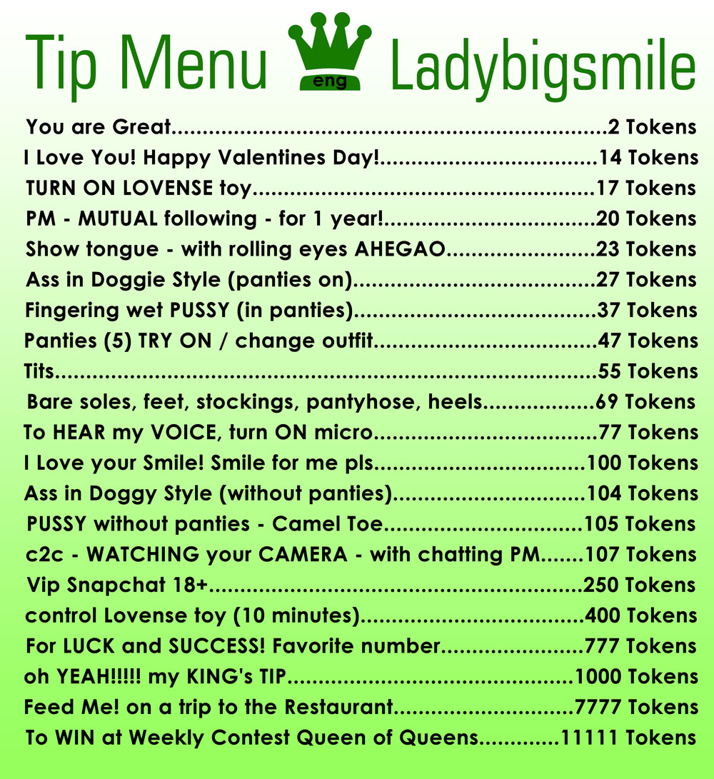 ladybigsmile Tip Menu image: 1