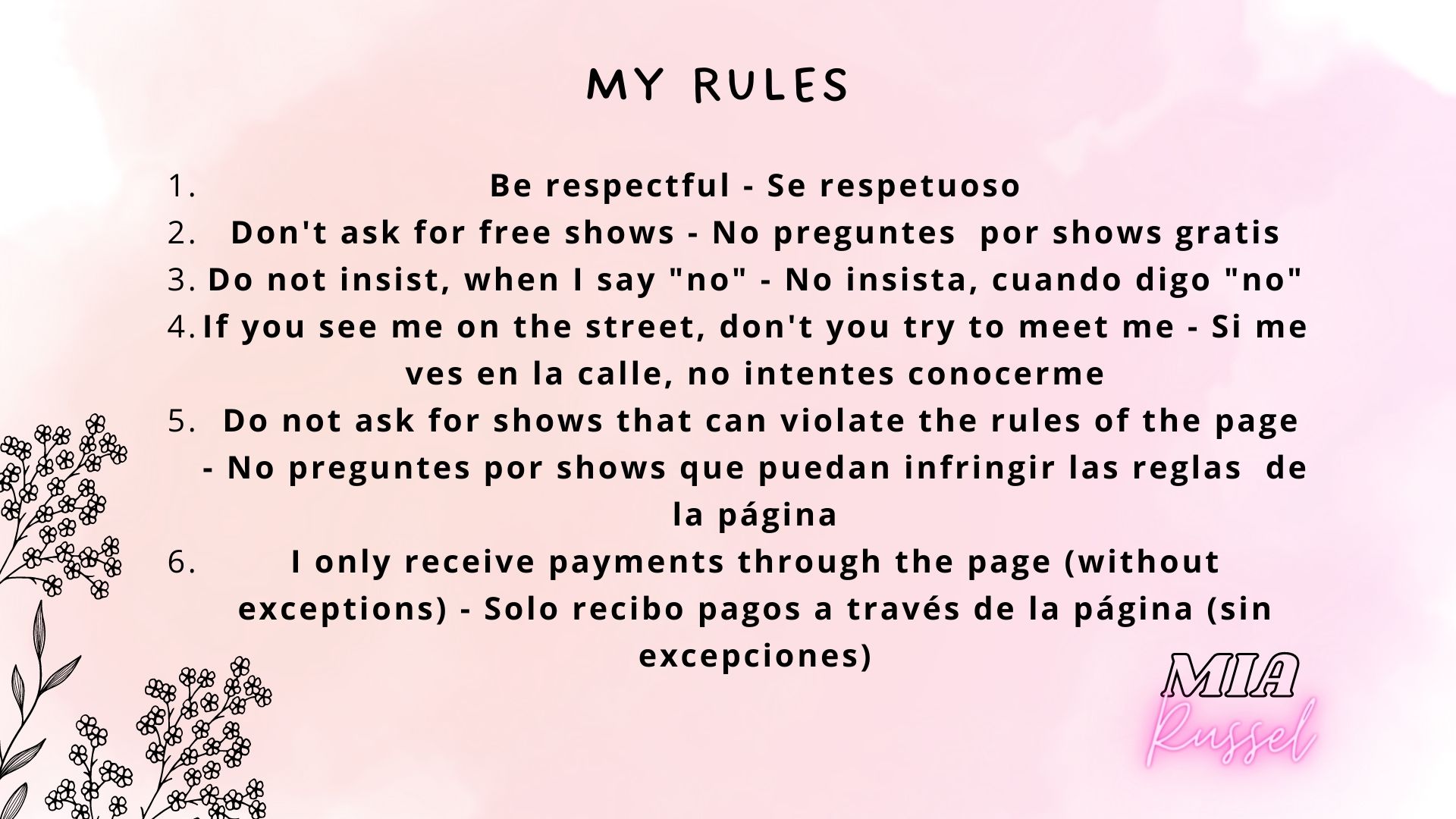 MiaRussel MY RULES image: 1