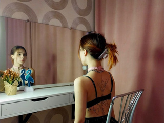 Admiring myself in the mirror